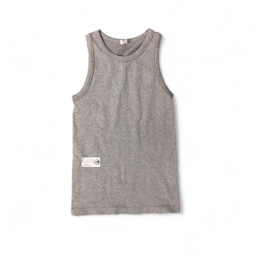 NWT womens 90 Degree gray ribbed tank top size S‎ cotton polyester blend